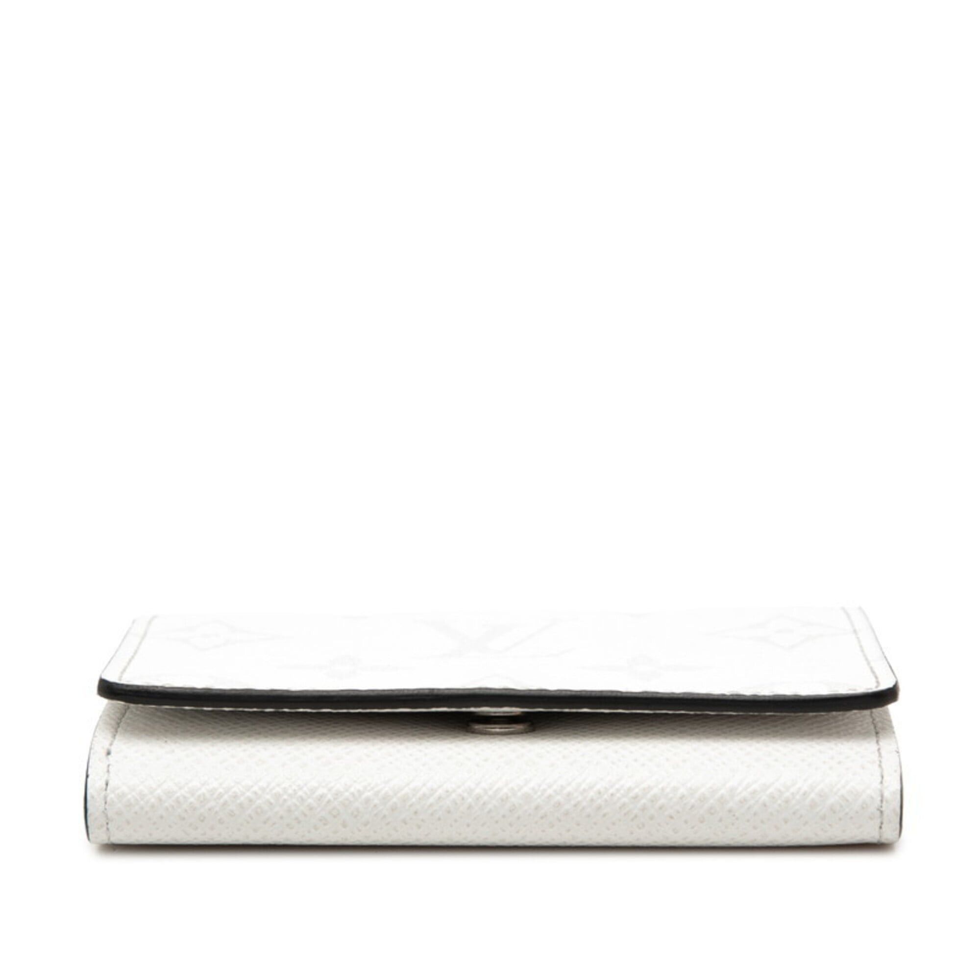 Louis Vuitton Louis Vuitton Taigarama Enveloppe Carte de Visite Business Card Holder/Card Case M14130 White Leather Women's LOUIS VUITTON Size ONE SIZE - 3 Thumbnail