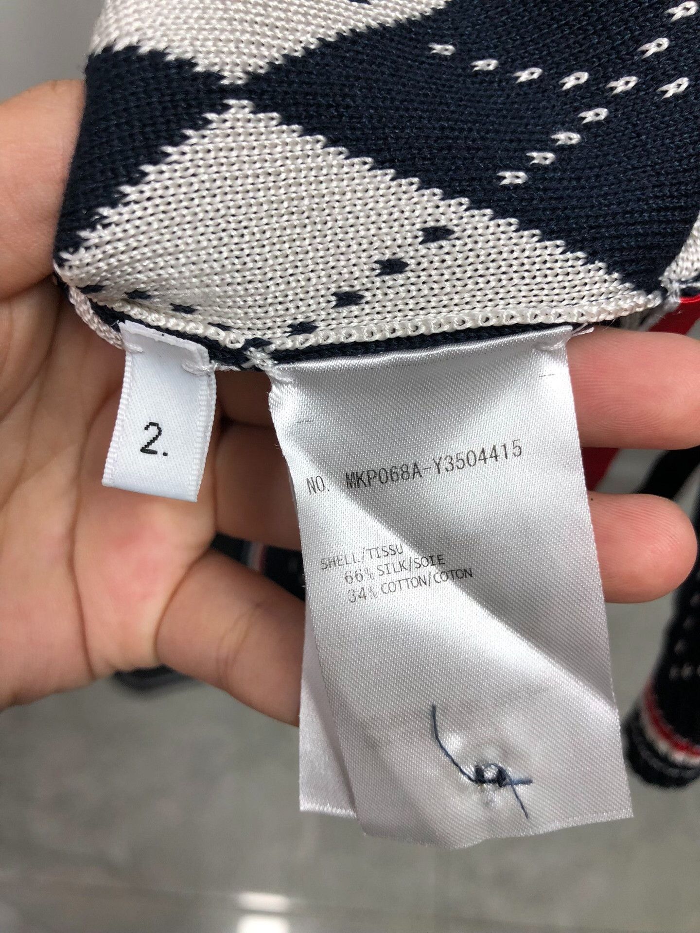 Thom Browne Thom Browne Argyle Silk-Cotton Polo Size 2 Size US M / EU 48-50 / 2 - 6 Thumbnail