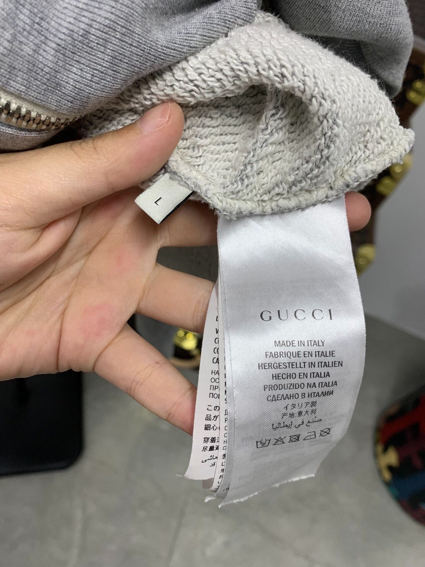 Gucci Gucci Logo Tape Zip Hoodie Size L Size US L / EU 52-54 / 3 - 5 Thumbnail