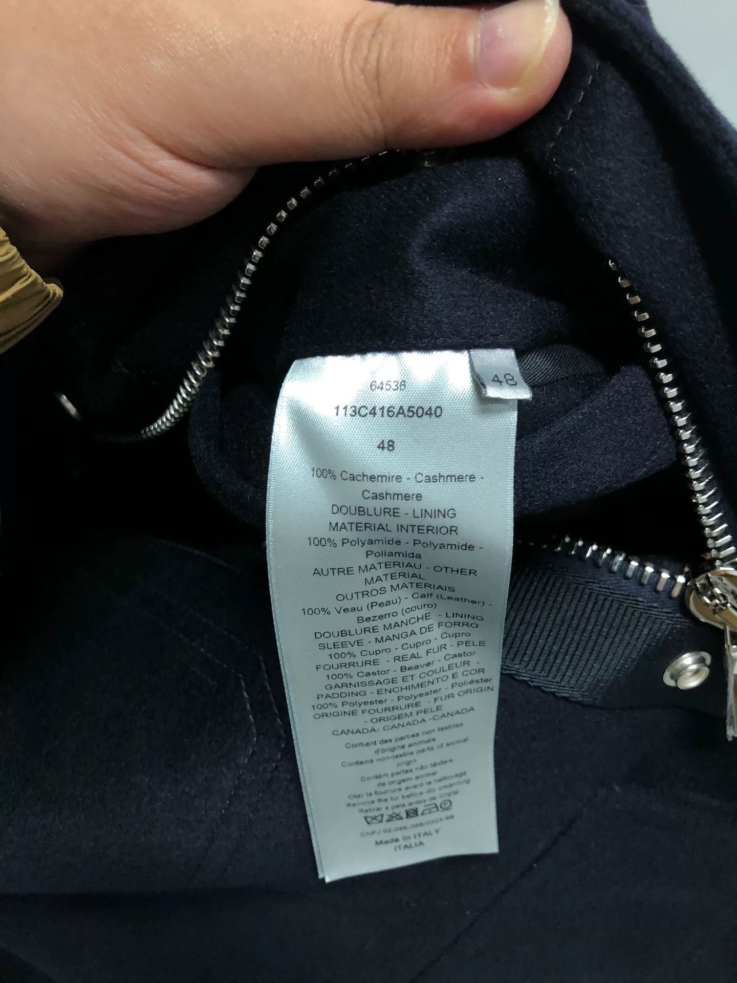 Dior Dior SS22 Cashmere Fur Collar Jacket 48 Size US M / EU 48-50 / 2 - 5 Thumbnail