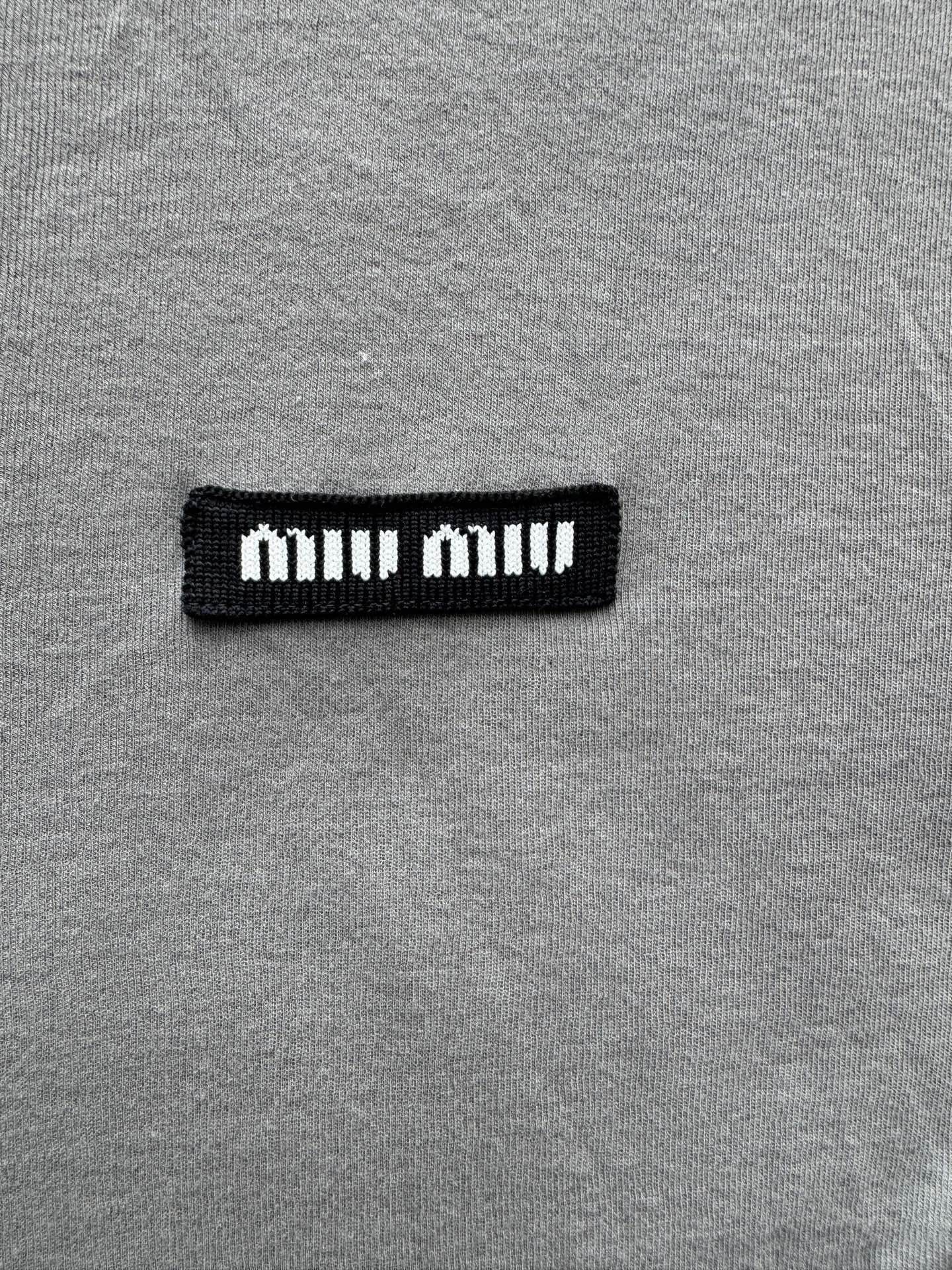 Miu Miu Miu Miu Gray T-Shirt S Women Size S / US 4 / IT 40 - 4 Thumbnail