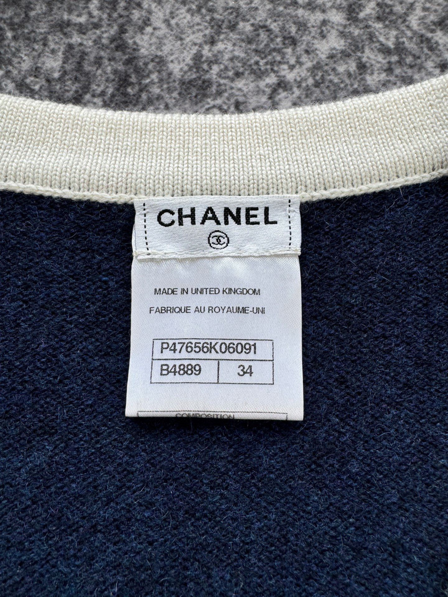 Chanel Chanel Knit Blue Sweater S Women Size S / US 4 / IT 40 - 6 Thumbnail