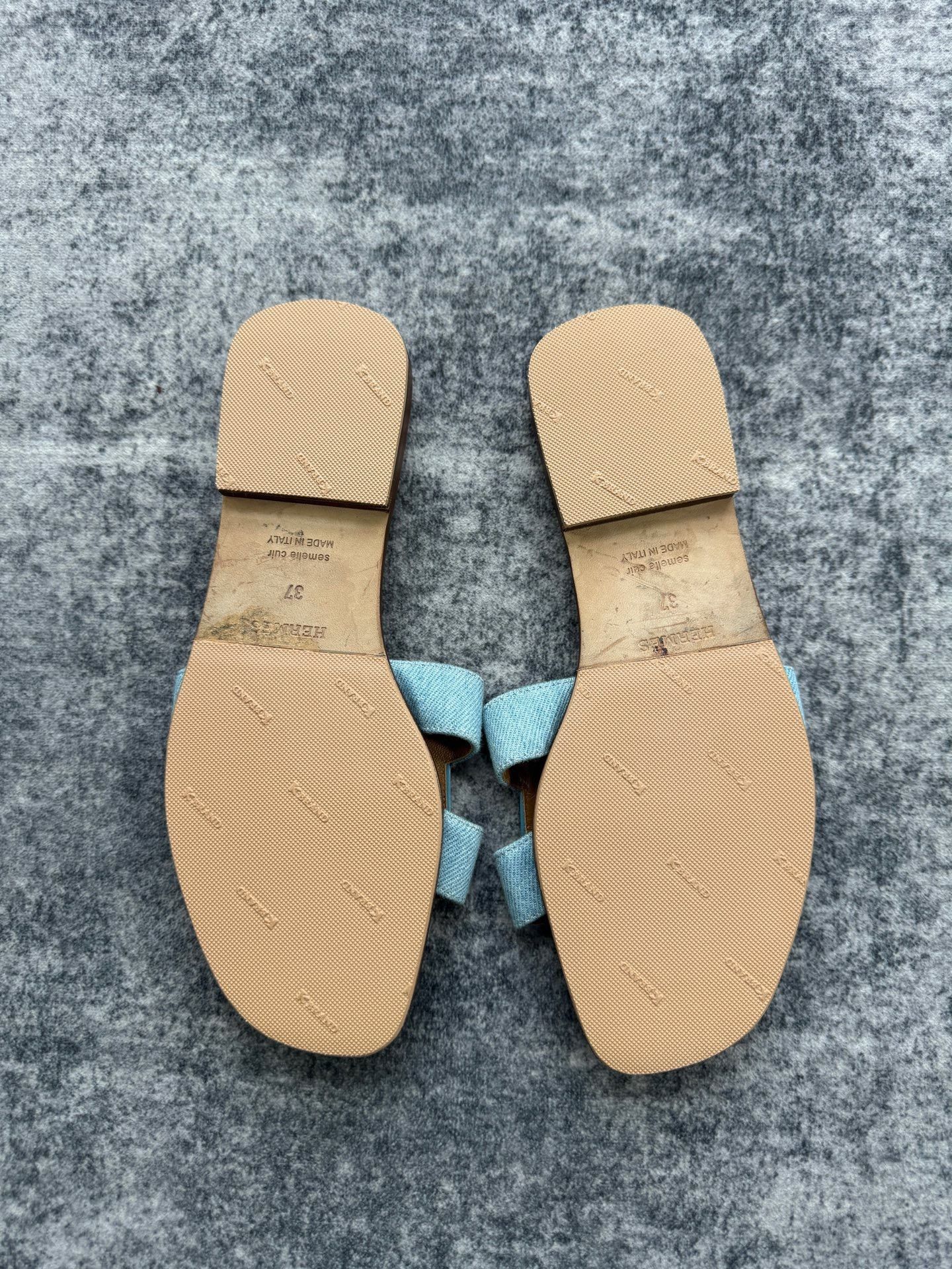 Hermes Hermes Denim Blue Sandals us_6-5 Women Size US 6.5 / IT 36.5 - 3 Thumbnail