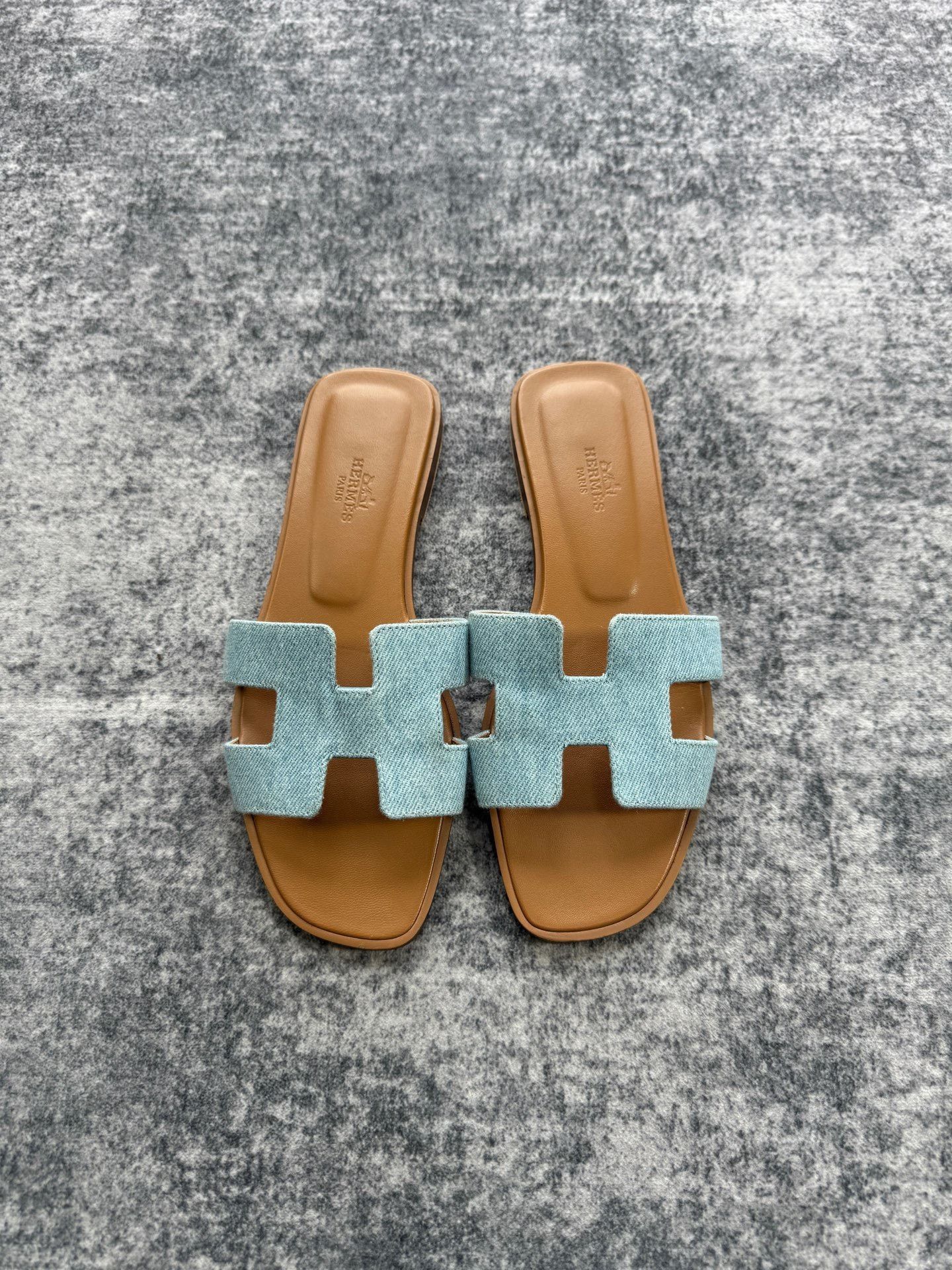Hermes Hermes Denim Blue Sandals us_6-5 Women Size US 6.5 / IT 36.5 - 2 Thumbnail