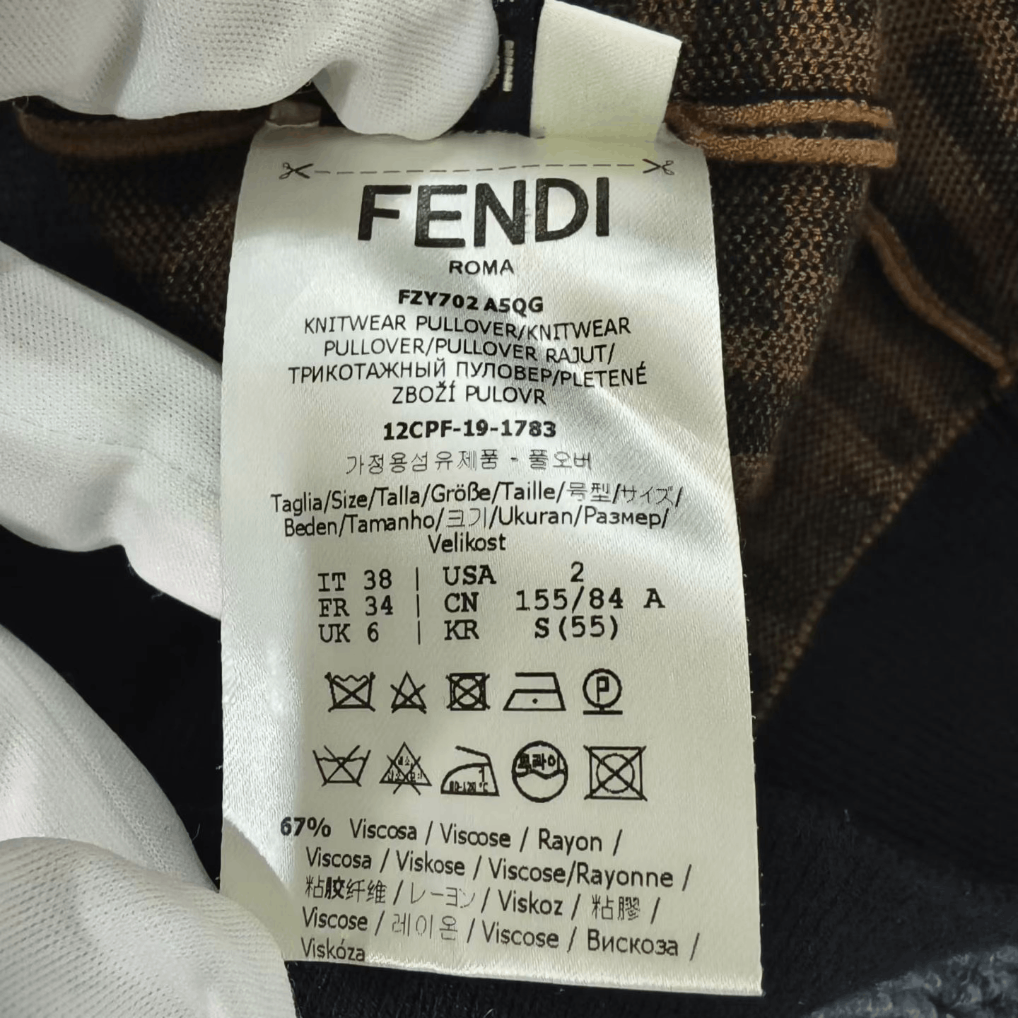 Fendi Fendi Knit Brown Sweater XS Women Size XS / US 0-2 / IT 36-38 - 4 Thumbnail