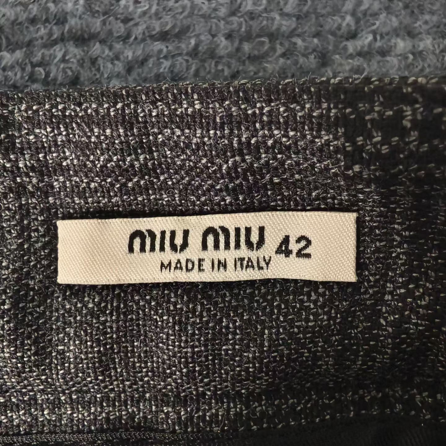 Miu Miu Miu Miu Wool Skirt 24 Women Size 24" / US 00 / IT 34 - 3 Thumbnail
