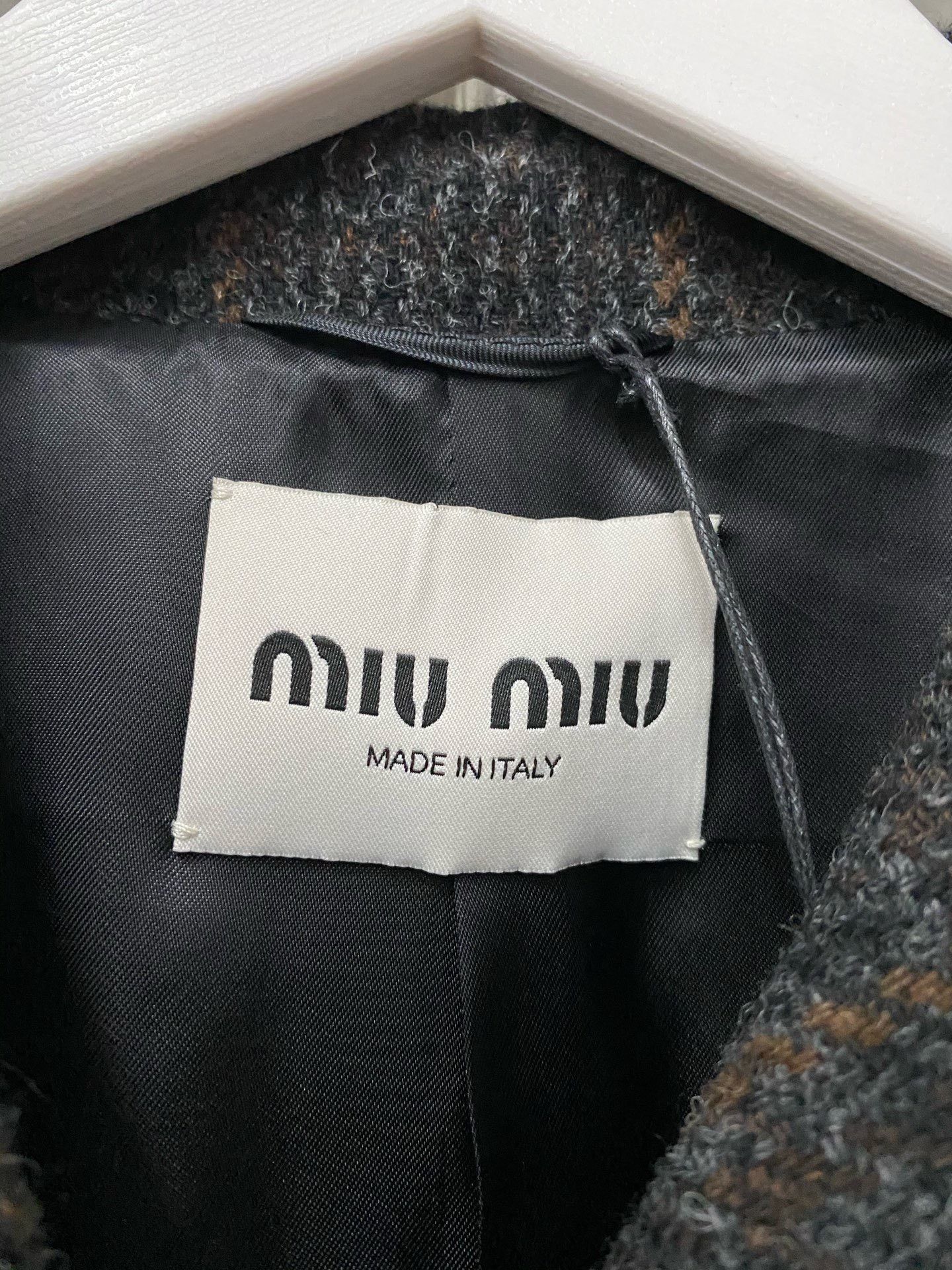 Miu Miu Miu Miu Formal Plaid Gray Jacket S Women Size S / US 4 / IT 40 - 6 Thumbnail