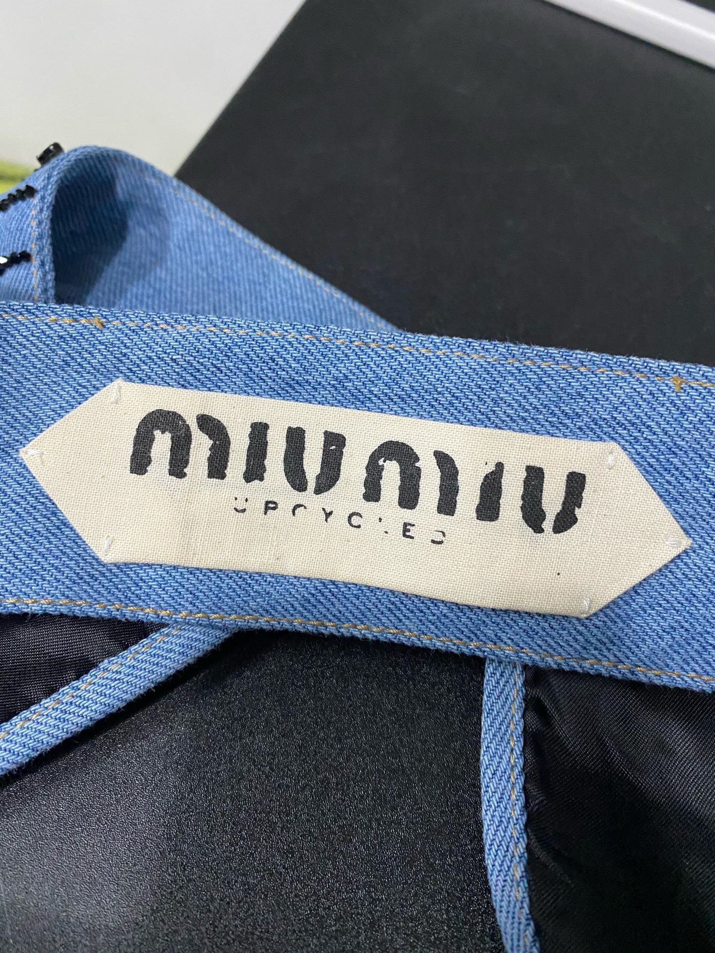 Miu Miu Miu Miu Denim Cropped Tank Top S Women Size S / US 4 / IT 40 - 5 Thumbnail