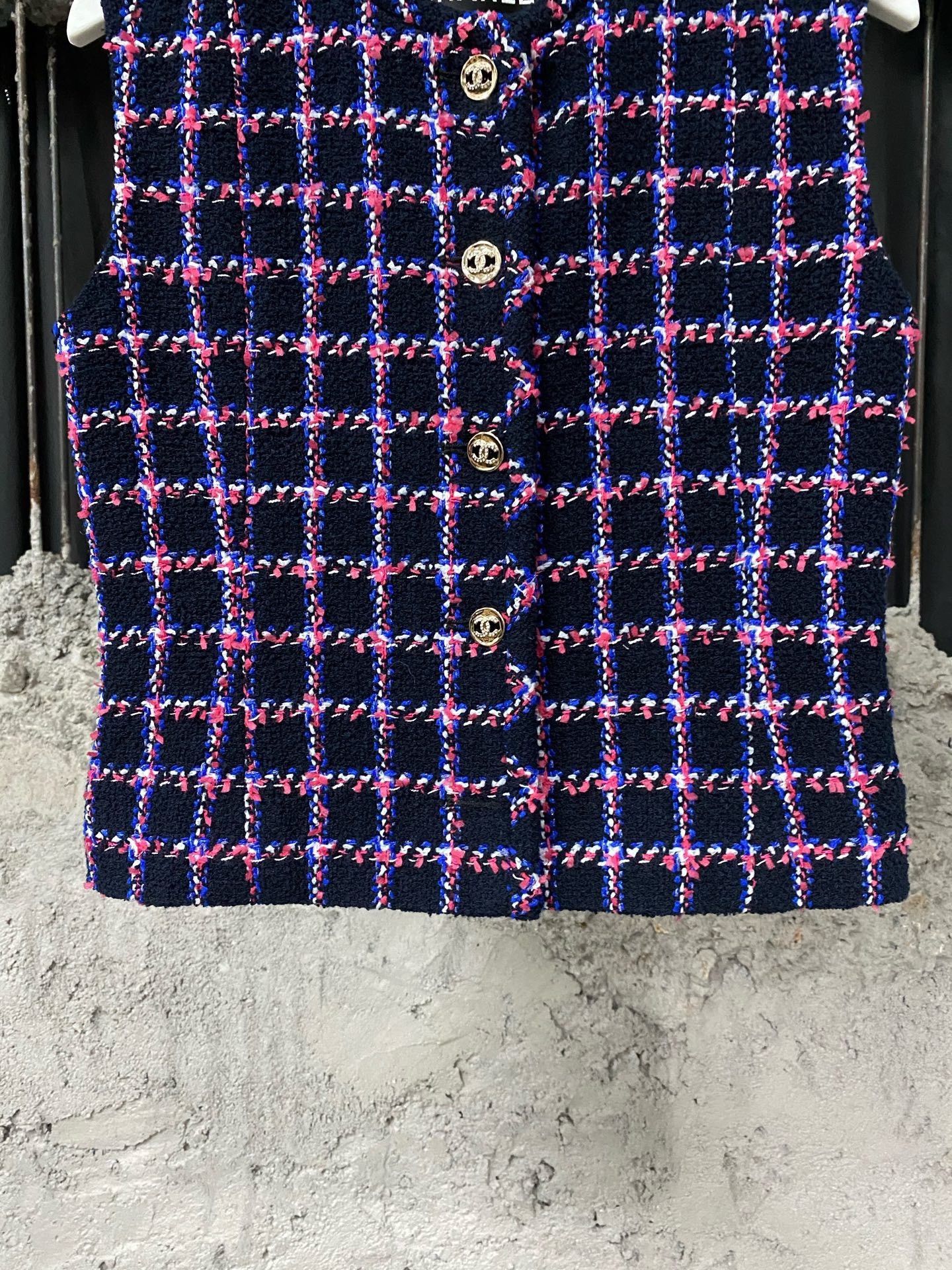 Chanel Chanel Plaid Purple Tank Top S Women Size S / US 4 / IT 40 - 4 Thumbnail