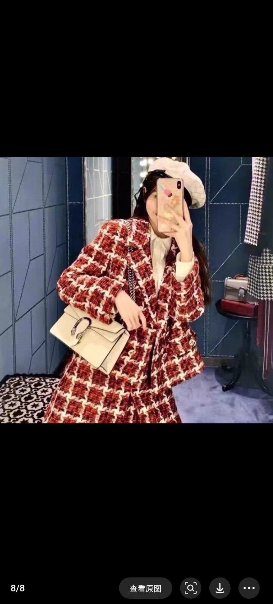 Gucci Gucci Knit Plaid Red Jacket XS Women Size XS / US 0-2 / IT 36-38 - 8 Thumbnail