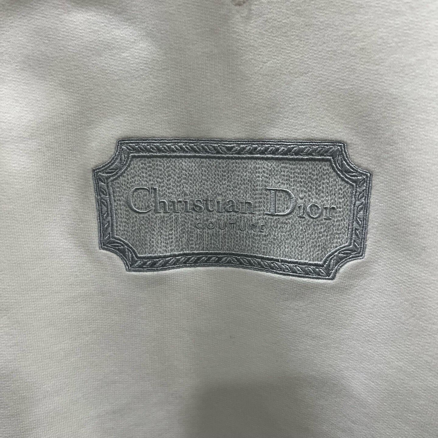 Dior Dior Retro Embroidered White Hoodie M Women Size M / US 6-8 / IT 42-44 - 2 Thumbnail
