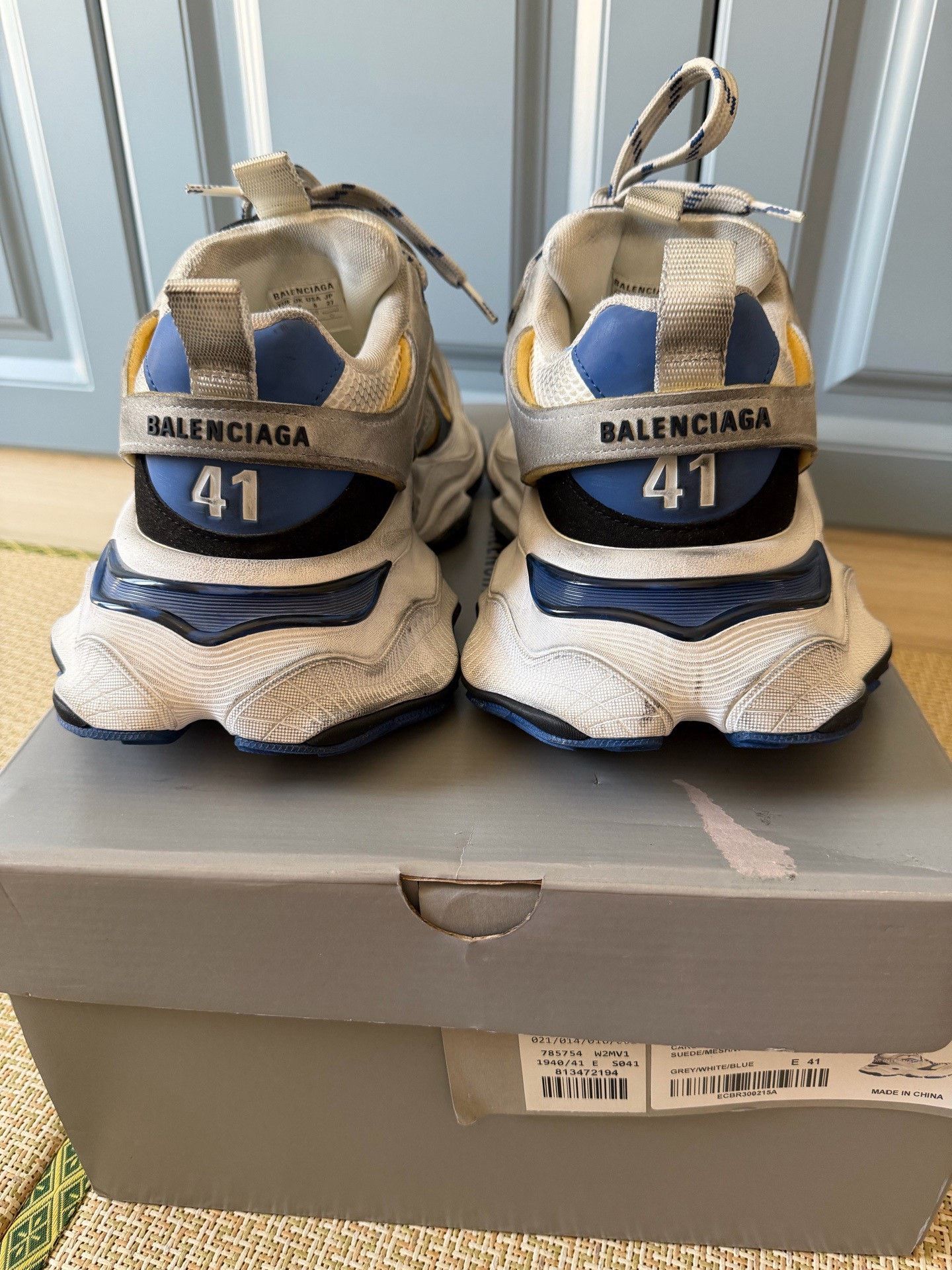 Balenciaga Balenciaga Distressed Blue Lowtop Sneakers 8.5 Men Size US 8.5 / EU 41-42 - 5 Thumbnail