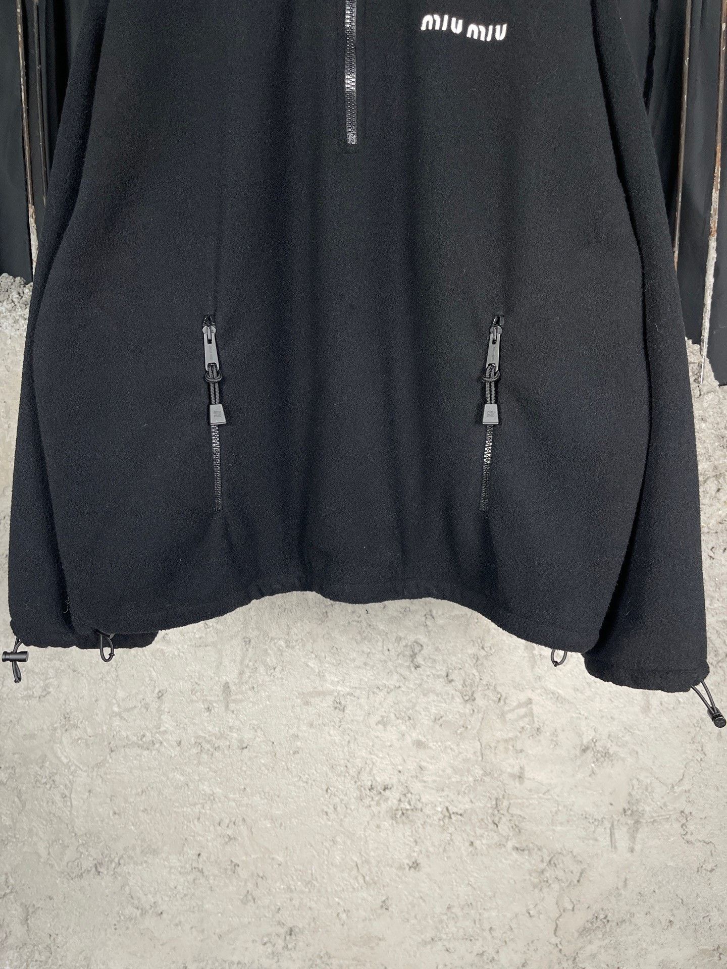 Miu Miu Miu Miu Fleece Black Hoodie XS Women Size XS / US 0-2 / IT 36-38 - 4 Thumbnail