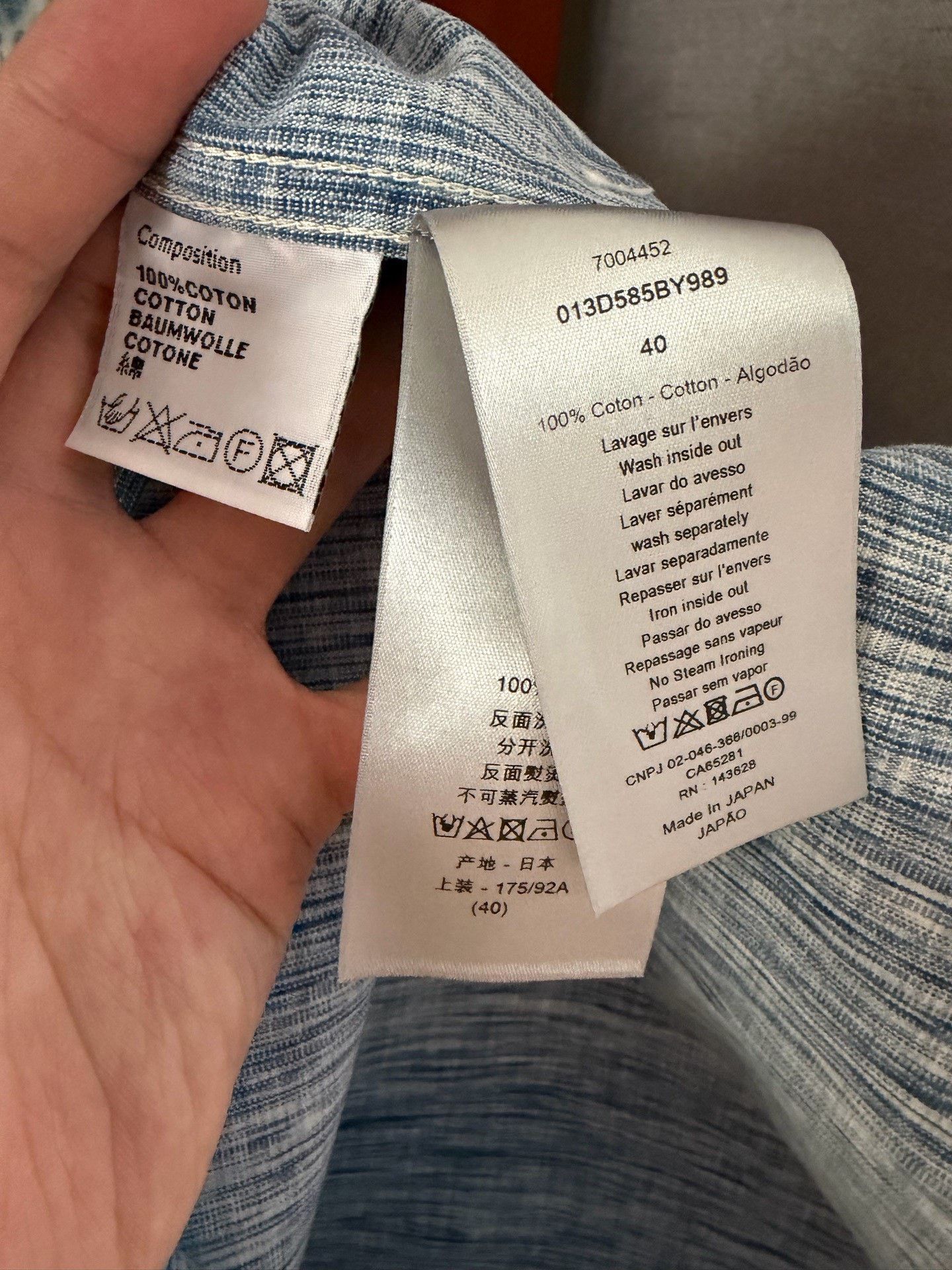 Dior Dior Retro Blue Shirt l Men Size US L / EU 52-54 / 3 - 4 Thumbnail