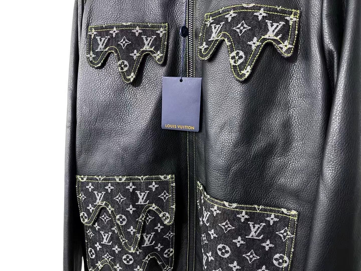 Louis Vuitton Louis Vuitton Black Leather Jacket m Men Size US M / EU 48-50 / 2 - 2 Thumbnail