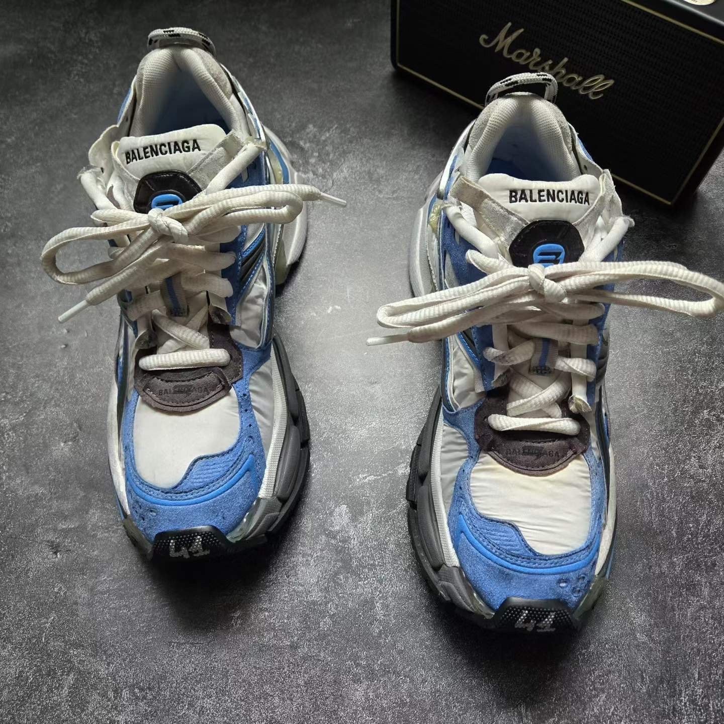 Balenciaga Balenciaga Running Blue Lowtop Sneakers 8.5 Men Size US 8.5 / EU 41-42 - 2 Thumbnail