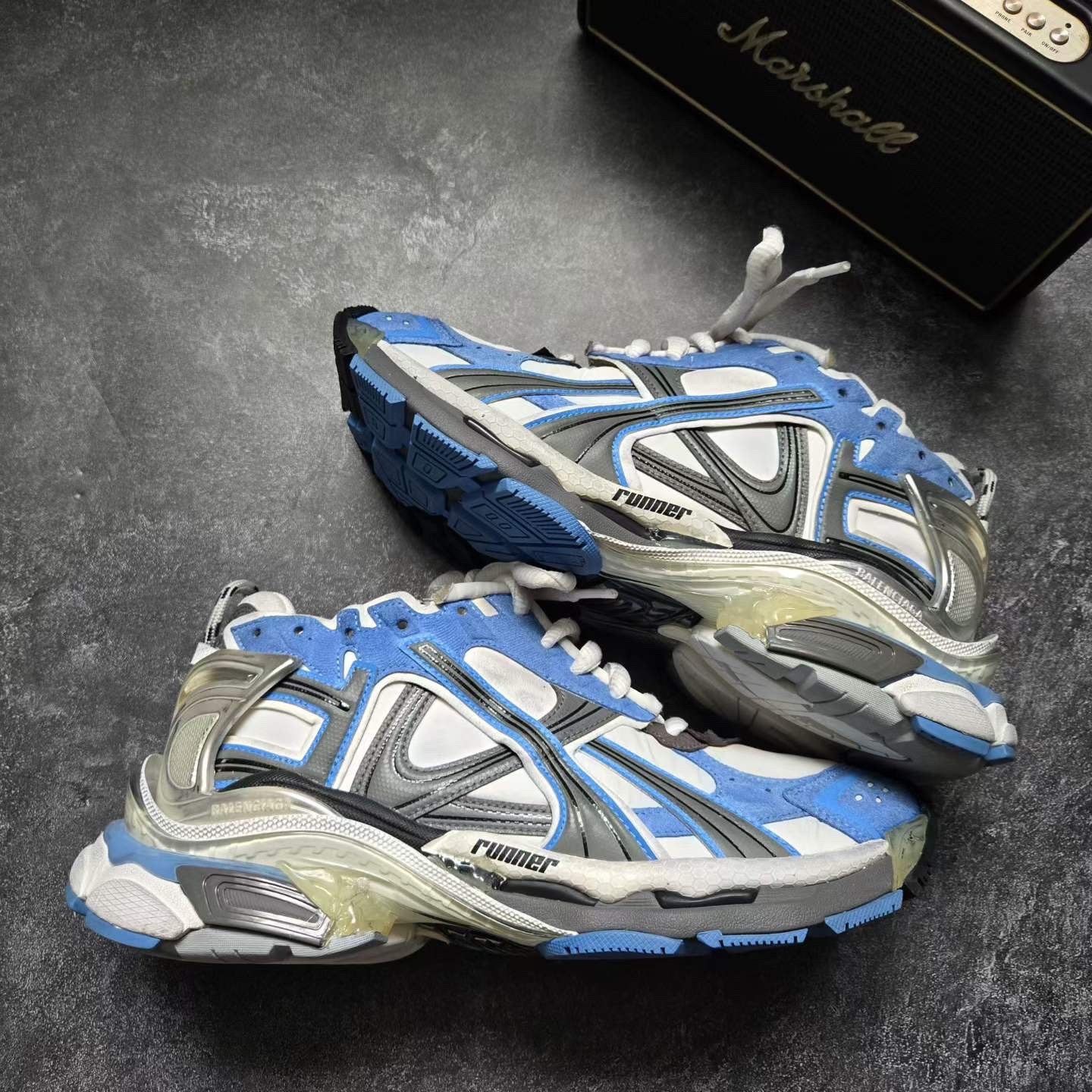 Balenciaga Balenciaga Running Blue Lowtop Sneakers 8.5 Men Size US 8.5 / EU 41-42 - 8 Thumbnail