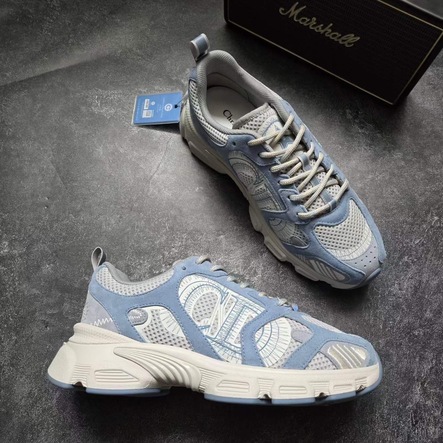 Dior Dior Blue Lowtop Sneakers us_8-5 Women Size US 8.5 / IT 38.5 - 6 Thumbnail