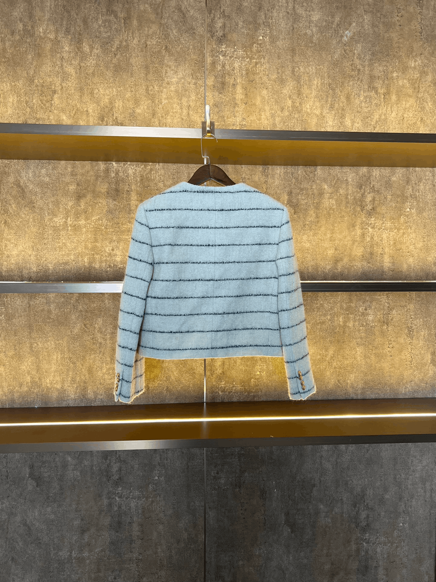 Celine Celine Striped Gold Jacket M Women Size M / US 6-8 / IT 42-44 - 2 Thumbnail