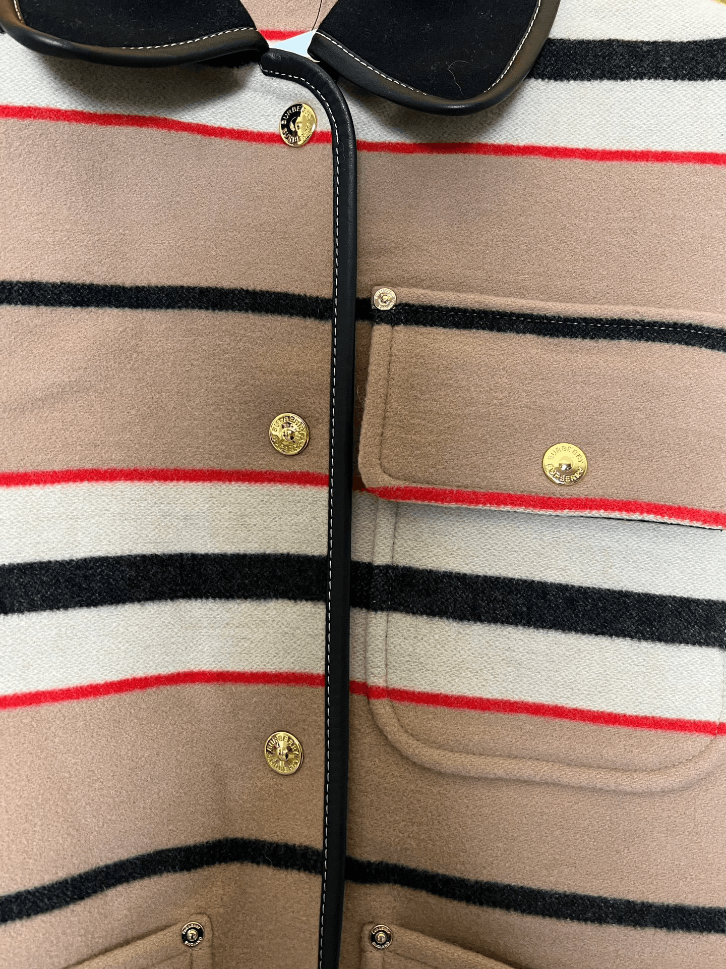 Burberry Burberry Wool Striped Coat L Women Size L / US 10 / IT 46 - 3 Thumbnail