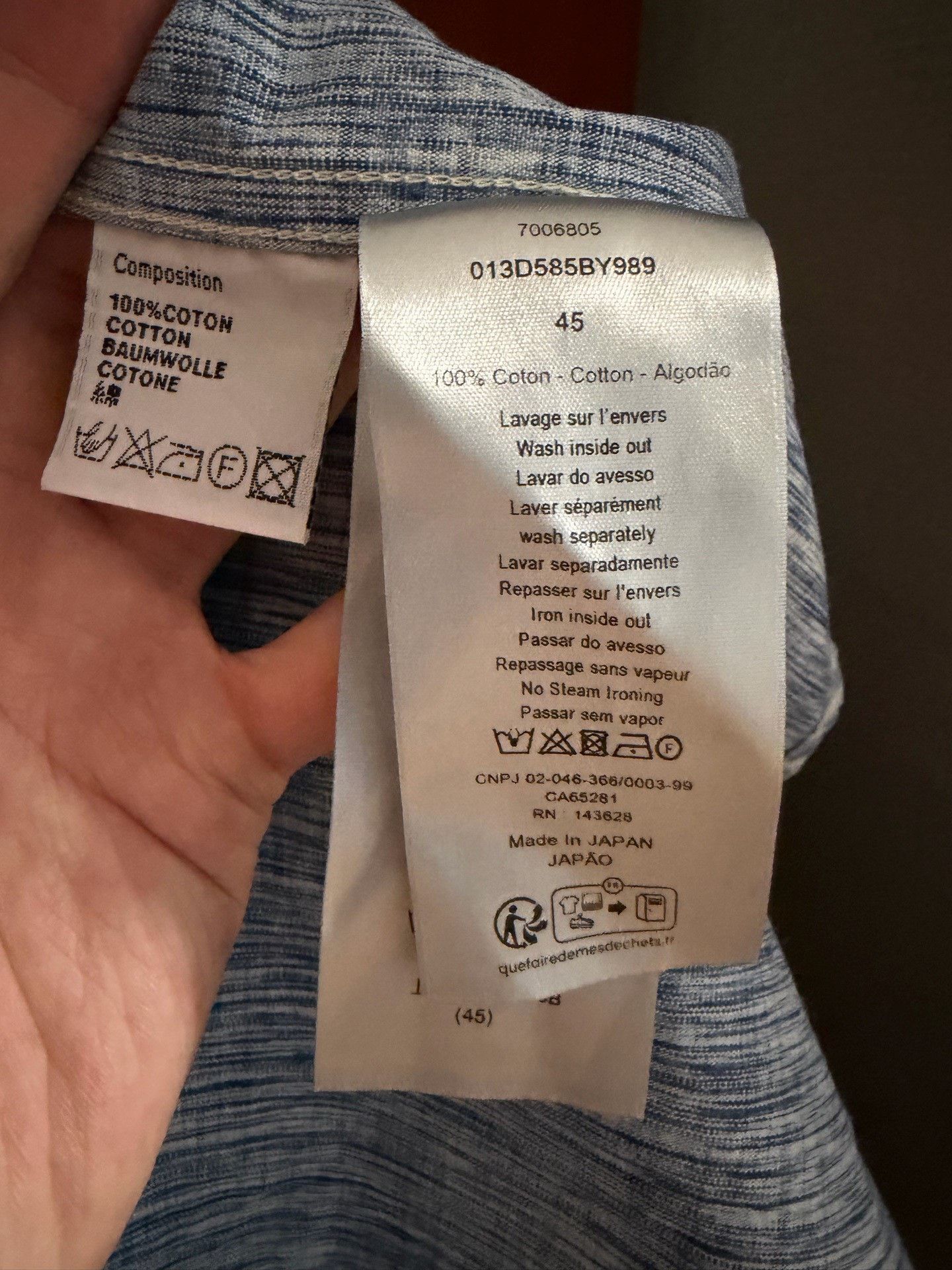 Dior Dior Retro Blue Shirt xl Men Size US XL / EU 56 / 4 - 4 Thumbnail