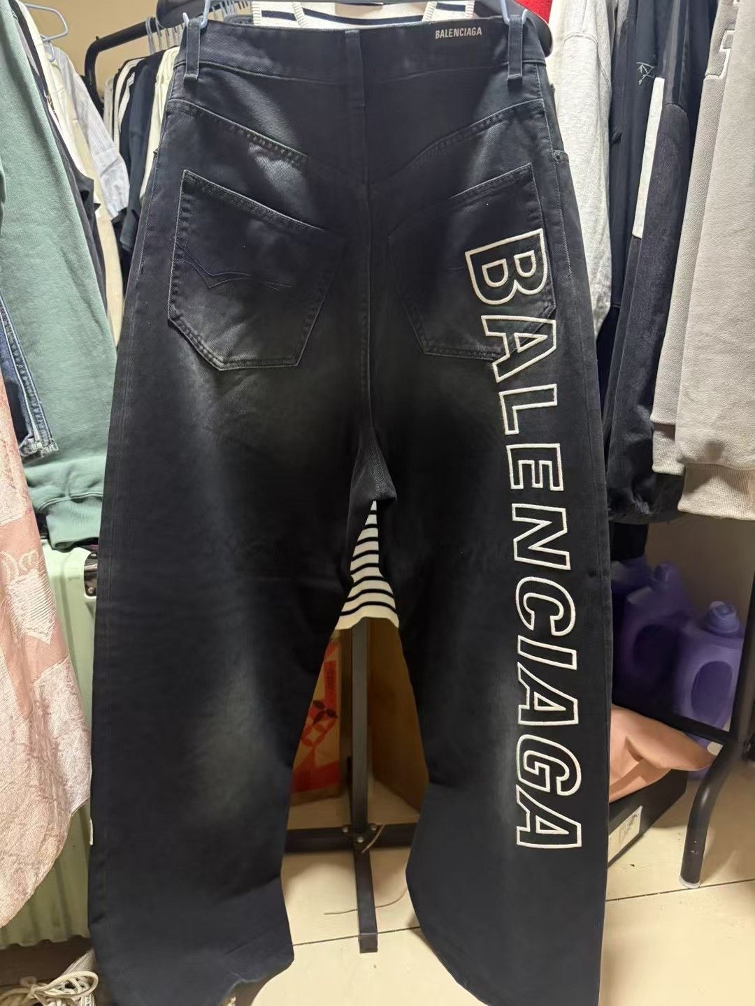 Balenciaga Balenciaga Denim Embroidered Denim Jeans 28 Men Size US 28 / EU 44 - 2 Thumbnail