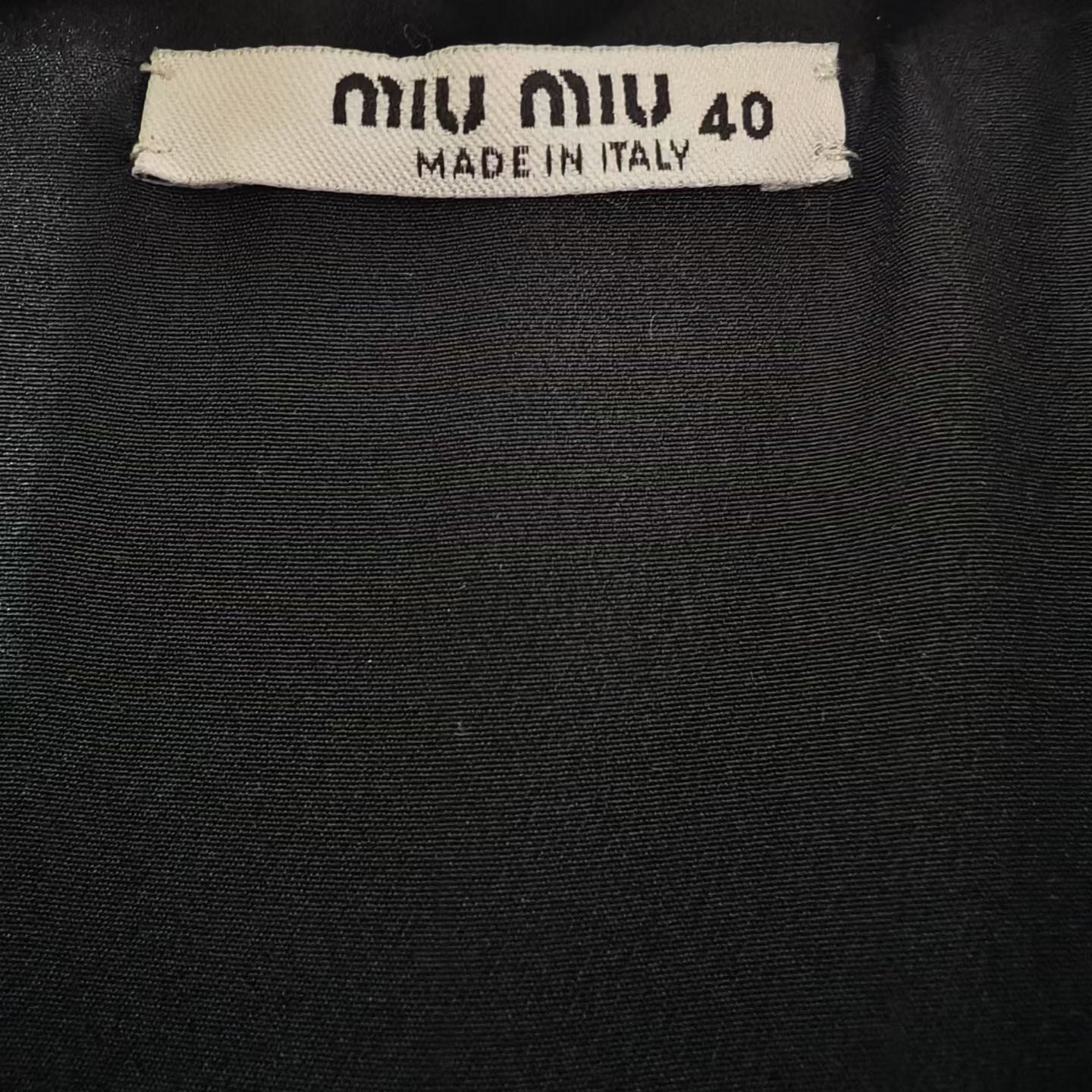 Miu Miu Miu Miu Velvet Black T-Shirt M Women Size M / US 6-8 / IT 42-44 - 3 Thumbnail