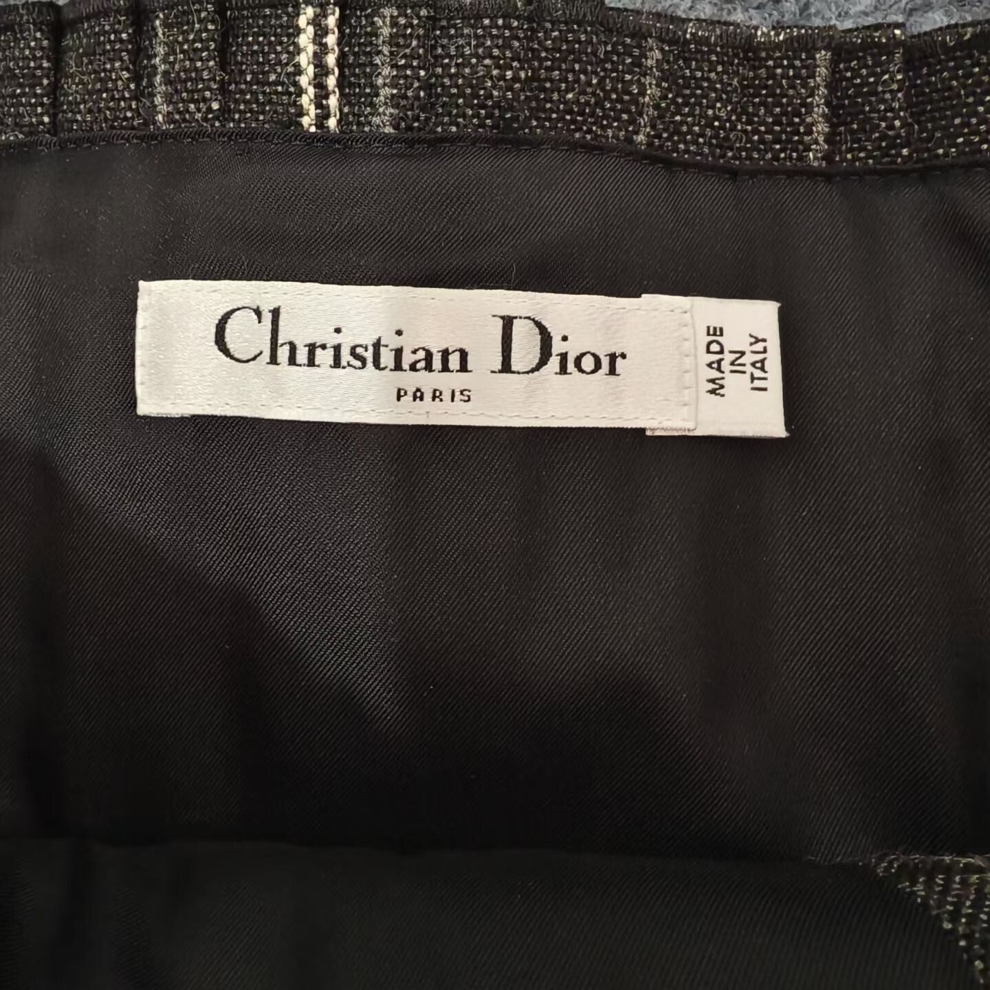 Dior Dior Wool Plaid Black Skirt 28 Women Size 28" / US 6 / IT 42 - 3 Thumbnail