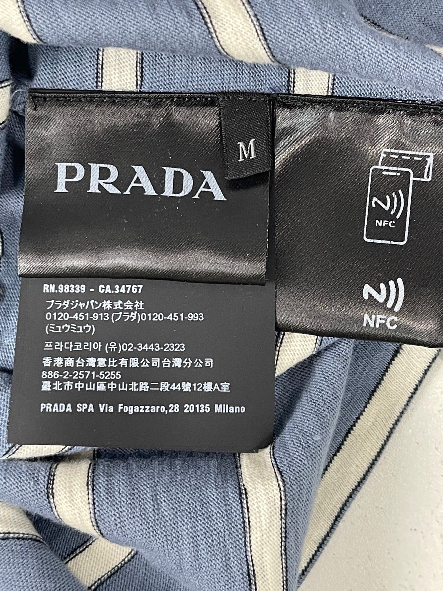 Prada Prada Striped Polo m Men Size US M / EU 48-50 / 2 - 8 Thumbnail