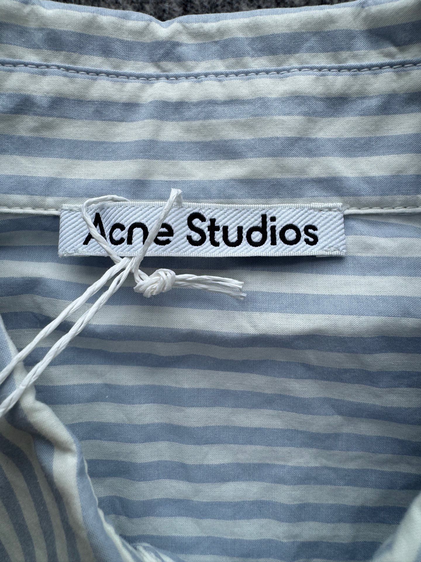 Acne Studios Acne Studios Striped Cropped Blue Button Up S Women Size S / US 4 / IT 40 - 6 Thumbnail