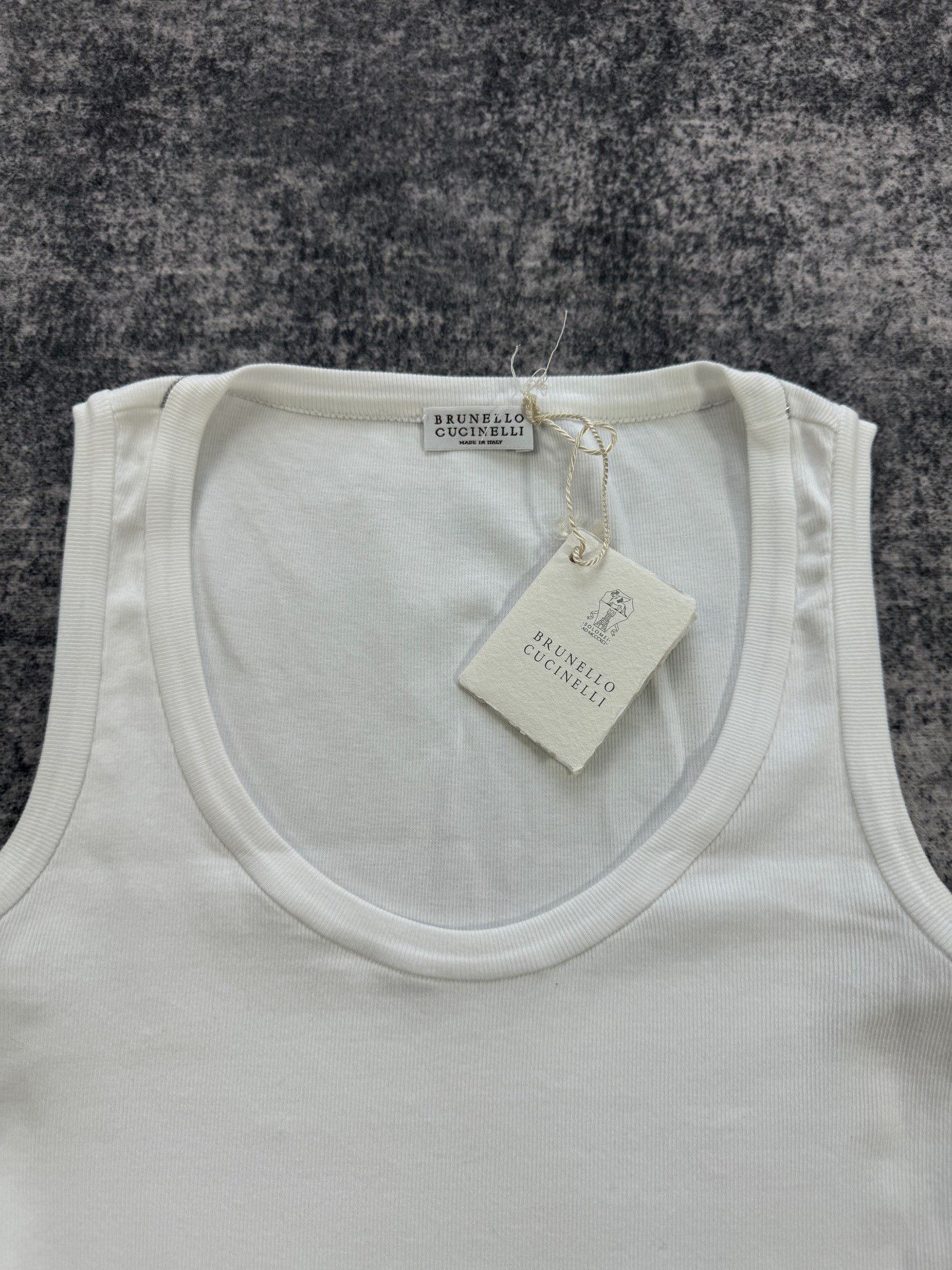 Brunello Cucinelli Brunello Cucinelli White Tank Top XS Women Size XS / US 0-2 / IT 36-38 - 4 Thumbnail