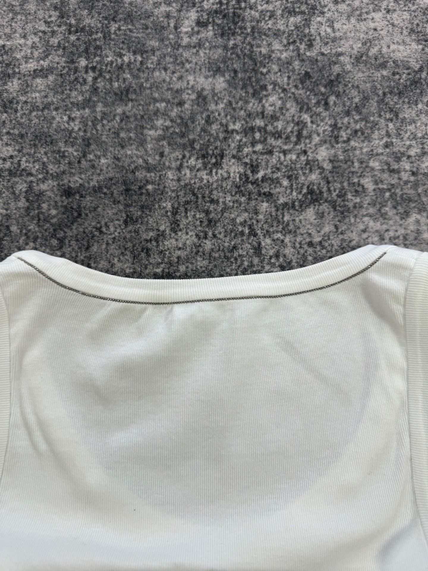 Brunello Cucinelli Brunello Cucinelli White Tank Top XS Women Size XS / US 0-2 / IT 36-38 - 5 Thumbnail