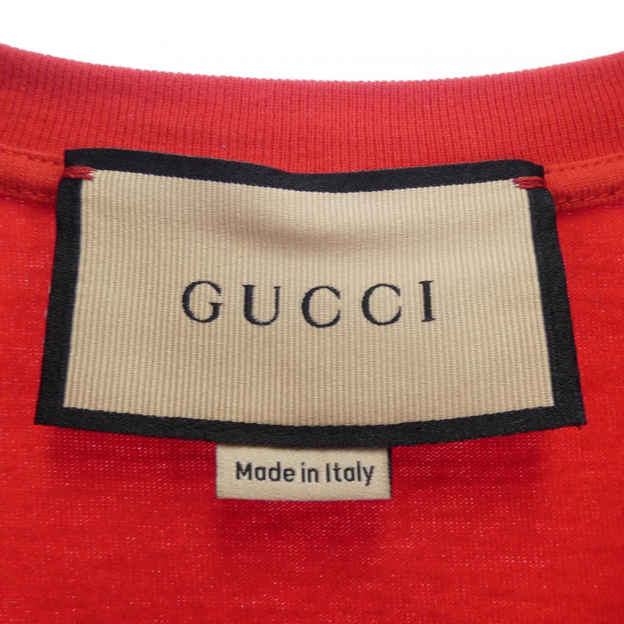 Gucci Gucci Gucci Lipstick Print Cotton T Shirt Textile T-Shirts 717422XJFHT DUTY FREE for USA Size ONE SIZE - 4 Thumbnail