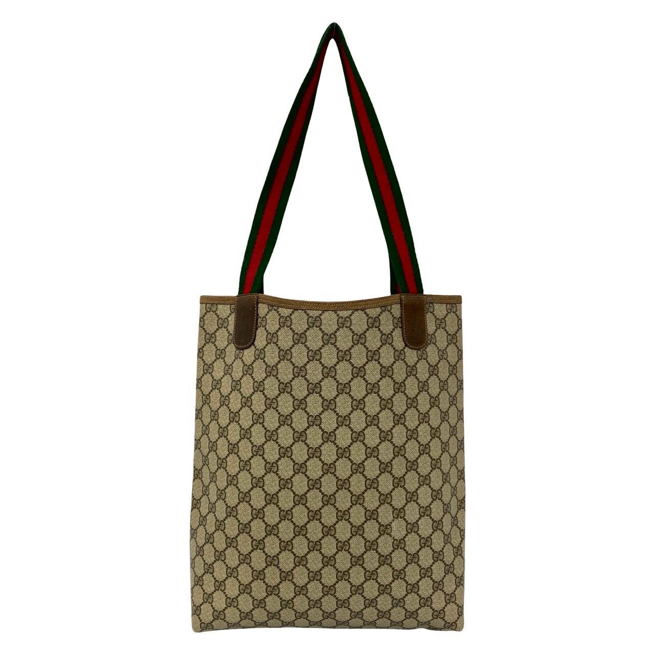 Gucci Gucci Gucci GG Canvas Leather Tote Bag Plastic / Synthetic Tote Bag DUTY FREE for USA Size ONE SIZE - 4 Thumbnail
