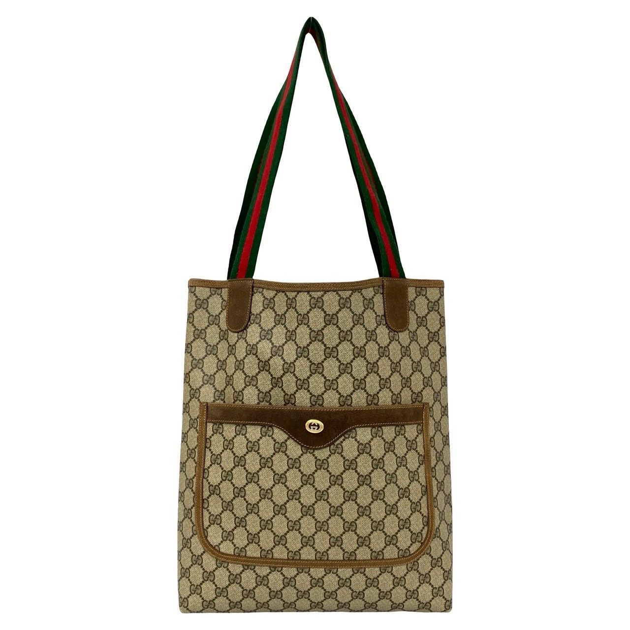 Gucci Gucci Gucci GG Canvas Leather Tote Bag Plastic / Synthetic Tote Bag DUTY FREE for USA Size ONE SIZE - 2 Thumbnail