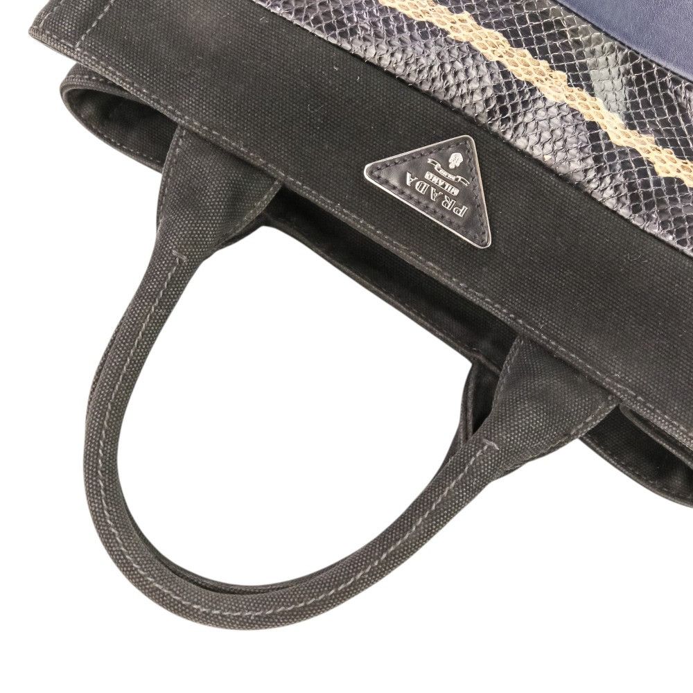 Prada Prada Prada Canapa Patchwork 2way bag Textile Handbag 1BG439 DUTY FREE for USA Size ONE SIZE - 7 Thumbnail