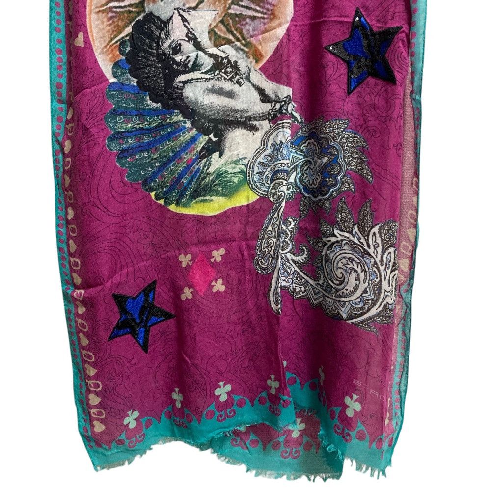 Etro Etro Etro Paisley Wool Silk Stole Textile Scarf DUTY FREE for USA Size ONE SIZE - 5 Thumbnail