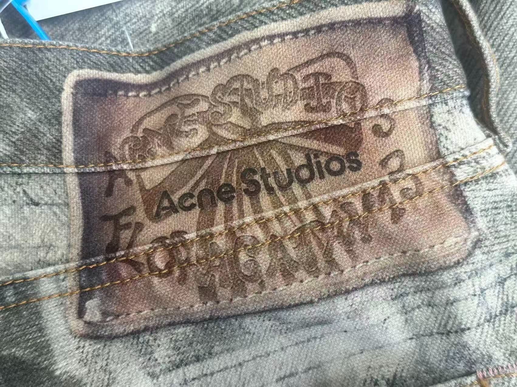 Acne Studios Acne Studios Printed Gray Denim Jeans 30 Men Size US 30 / EU 46 - 3 Thumbnail