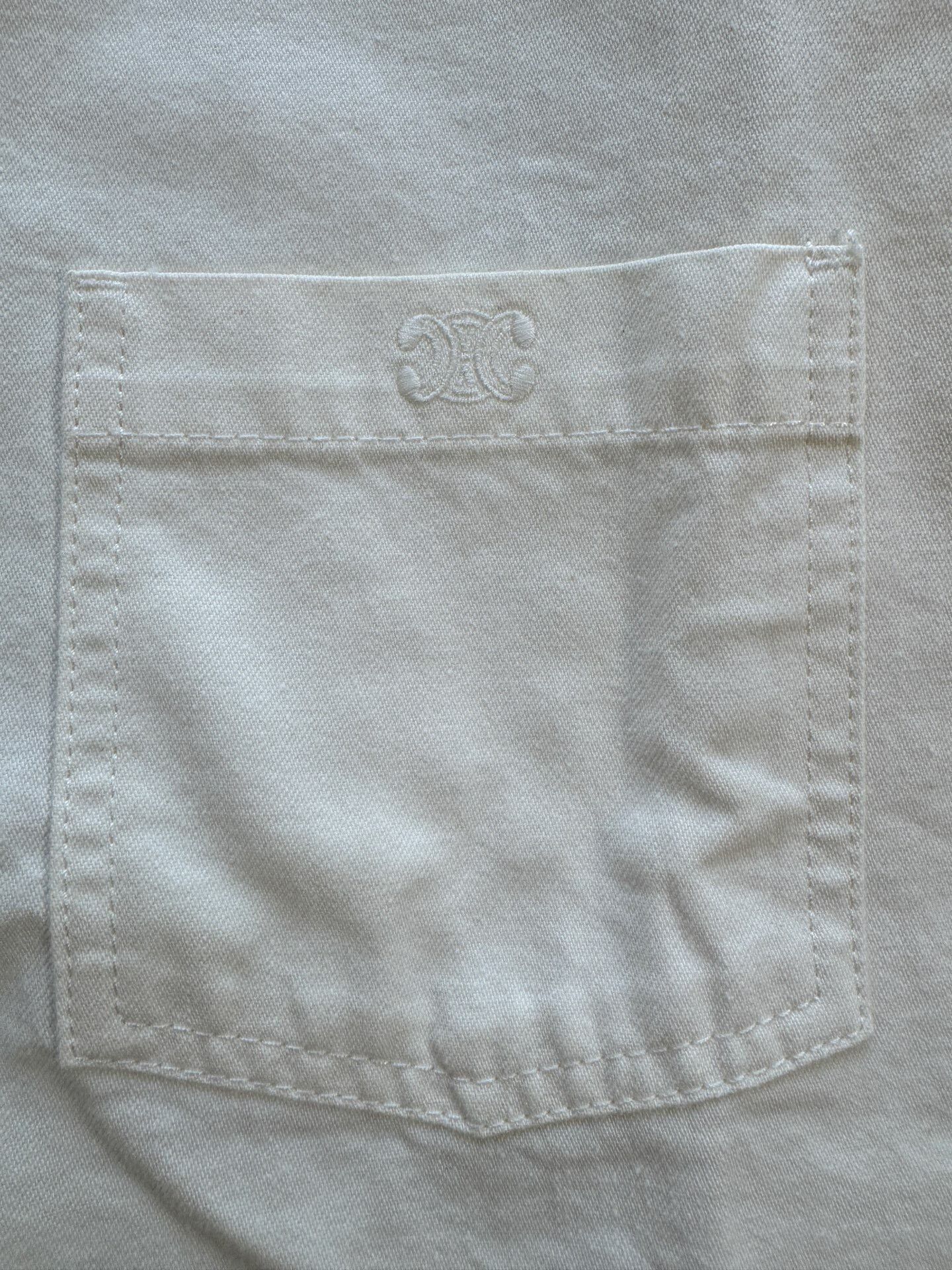 Celine Celine Denim White Jacket S Women Size S / US 4 / IT 40 - 3 Thumbnail