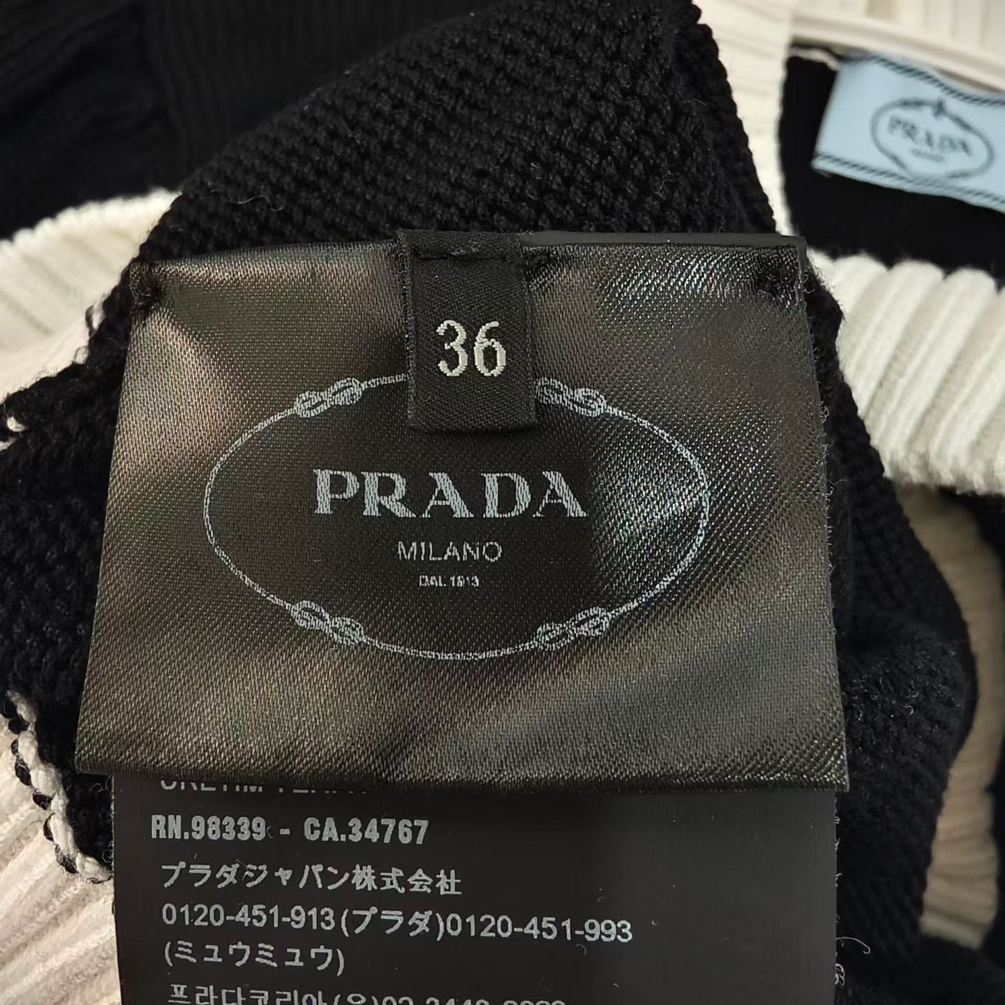 Prada Prada Retro Black Sweater XS Women Size XS / US 0-2 / IT 36-38 - 4 Thumbnail