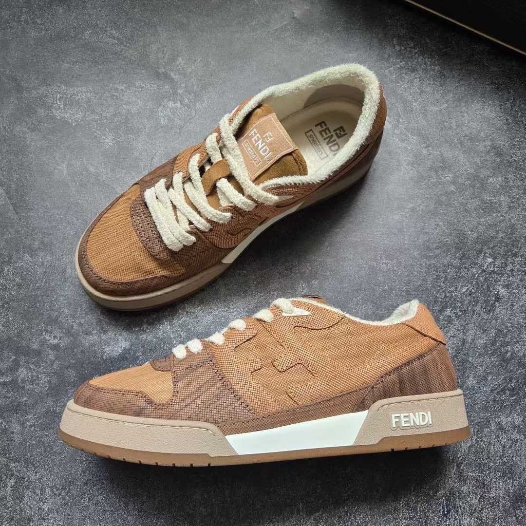 Fendi Fendi Brown Lowtop Sneakers 9 Men Size US 9 / EU 42 - 3 Thumbnail