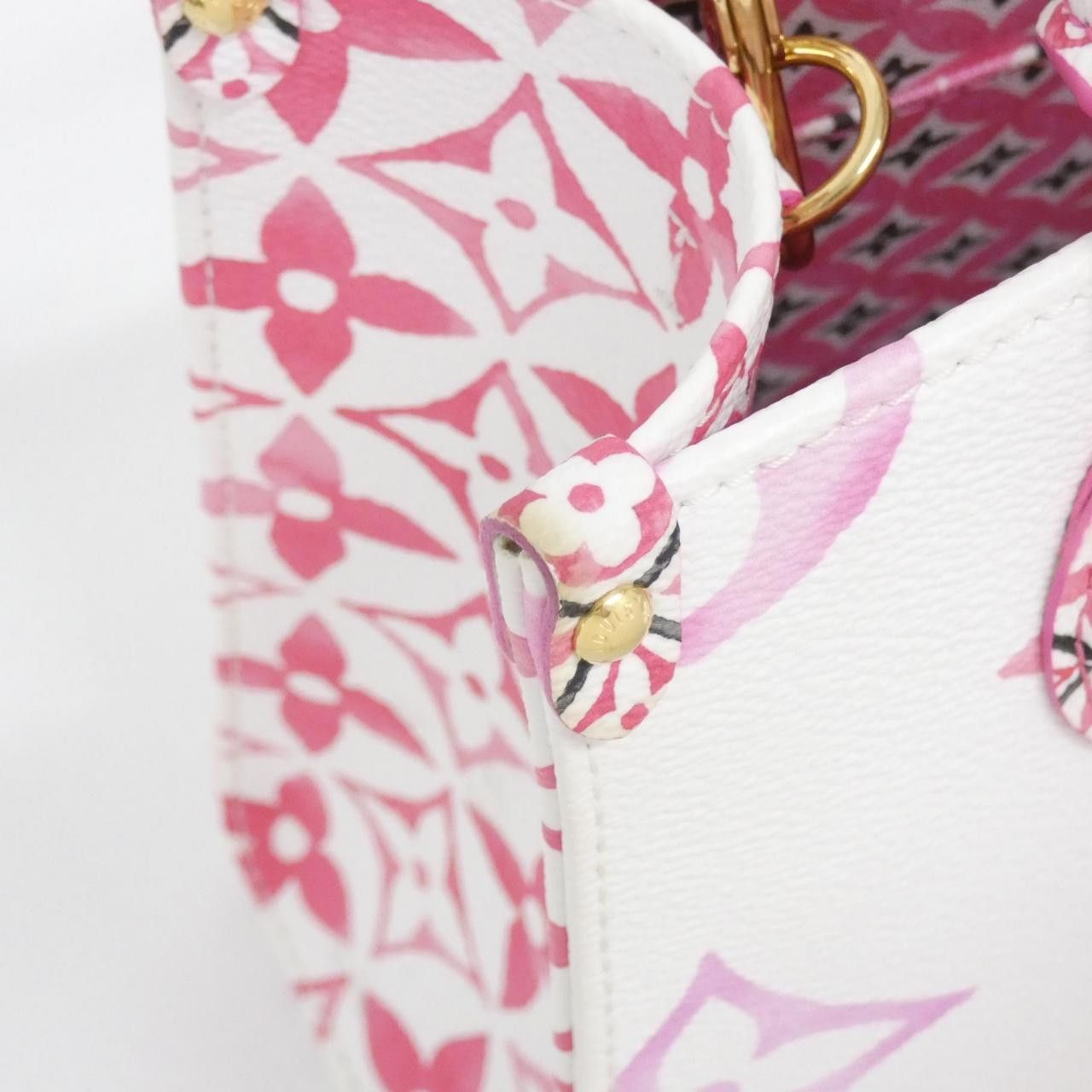 Louis Vuitton Louis Vuitton Louis Vuitton Monogram Flower Tile OnTheGo PM Bag Textile Tote Bag M22976 DUTY FREE for USA Size ONE SIZE - 5 Thumbnail