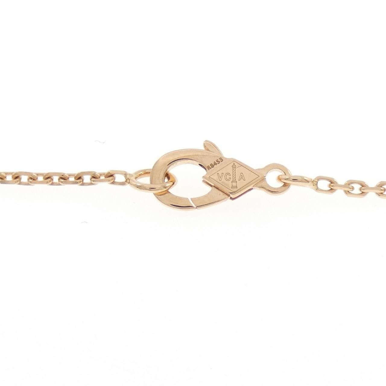 Van Cleef & Arpels Van Cleef & Arpels Van Cleef & Arpels Vintage Alhambra Pink Gold Mother of Pearl Diamond Necklace Precious Metal Necklace VCARPM0P00 DUTY FREE for USA Size ONE SIZE - 5 Thumbnail
