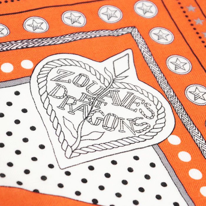 Hermes Hermes Hermes Carre Geant140 Zouaves et Dragons Cashmere Silk Scarf Textile Scarf DUTY FREE for USA Size ONE SIZE - 5 Thumbnail