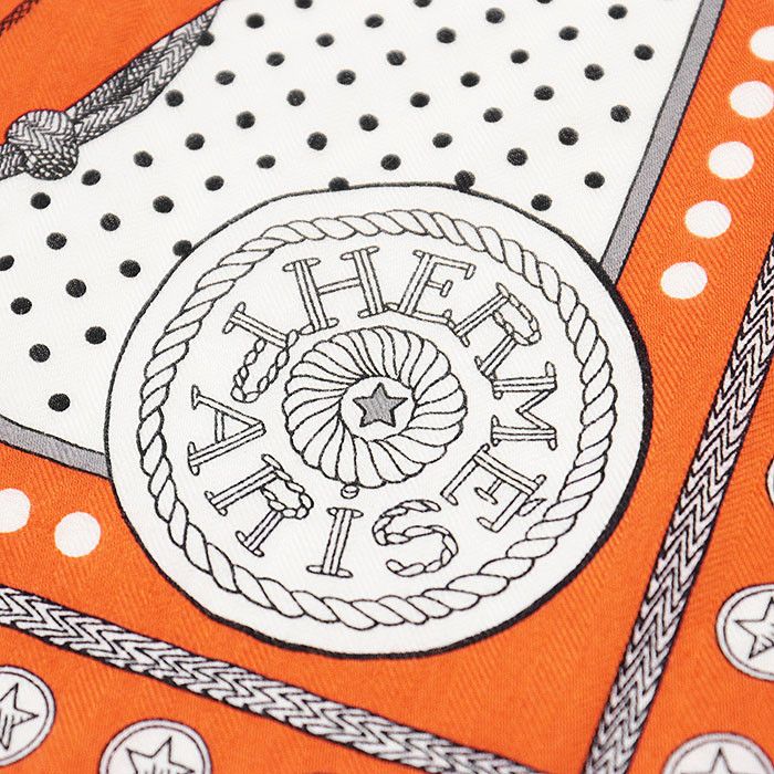 Hermes Hermes Hermes Carre Geant140 Zouaves et Dragons Cashmere Silk Scarf Textile Scarf DUTY FREE for USA Size ONE SIZE - 4 Thumbnail