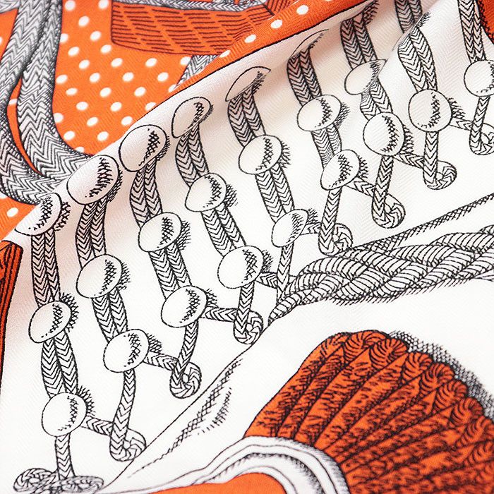 Hermes Hermes Hermes Carre Geant140 Zouaves et Dragons Cashmere Silk Scarf Textile Scarf DUTY FREE for USA Size ONE SIZE - 13 Thumbnail
