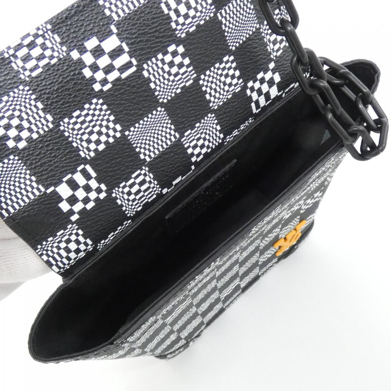 Louis Vuitton Louis Vuitton Louis Vuitton Damier Distorted Steamer XS Shoulder Bag Textile Shoulder Bag N60453 DUTY FREE for USA Size ONE SIZE - 5 Thumbnail