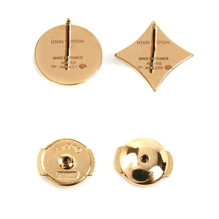 Louis Vuitton Louis Vuitton Louis Vuitton Star Blossom Sun Blossom BB Au750 Earrings Precious Metal Earrings Q96673/Q96672 DUTY FREE for USA Size ONE SIZE - 3 Thumbnail