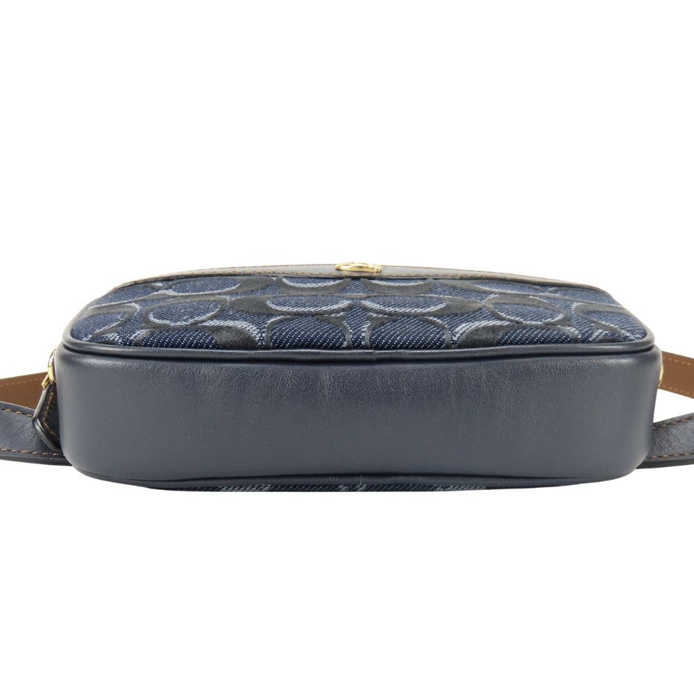 Coach Coach Coach Signature Denim Waist Bag Leather Belt Bag F58550 DUTY FREE for USA Size ONE SIZE - 5 Thumbnail