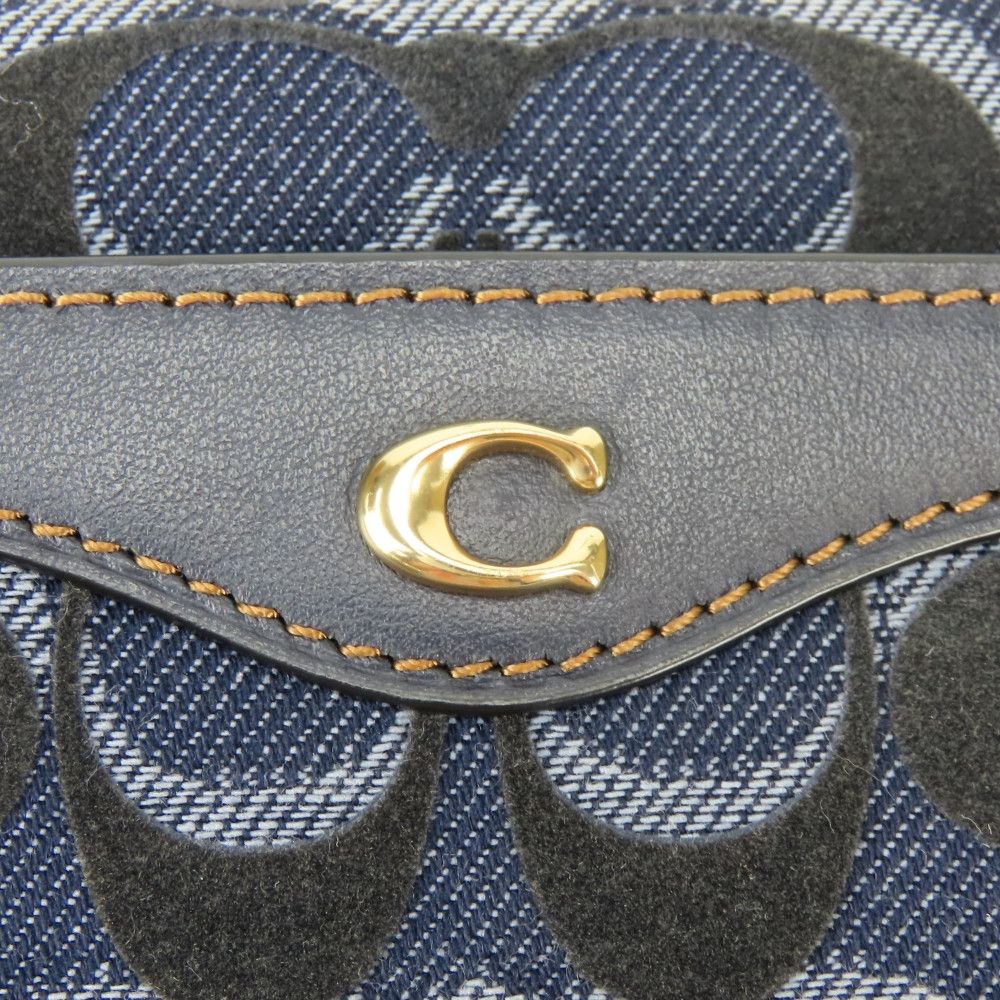 Coach Coach Coach Signature Denim Waist Bag Leather Belt Bag F58550 DUTY FREE for USA Size ONE SIZE - 10 Thumbnail